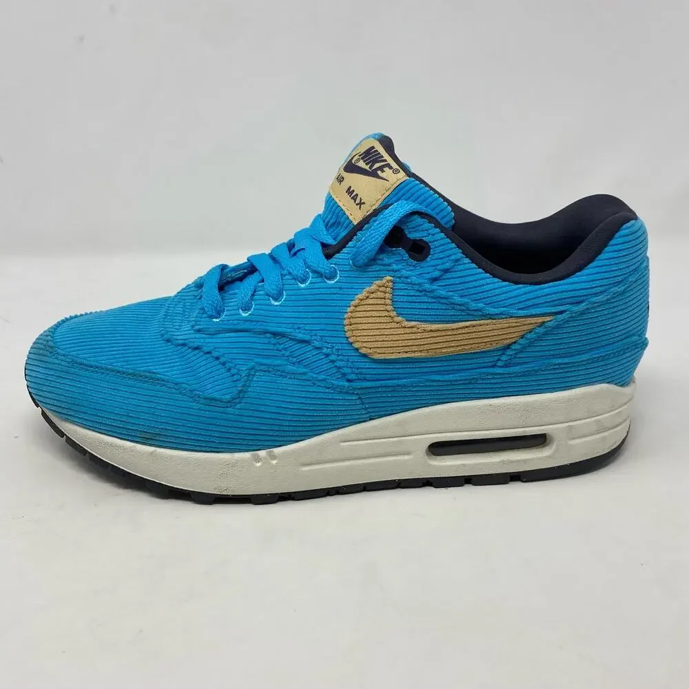 Nike Air Max 1 Corduroy Baltic Blue Sneaker Mens Size 8.5
